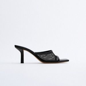 ZARA mesh heeled sandals